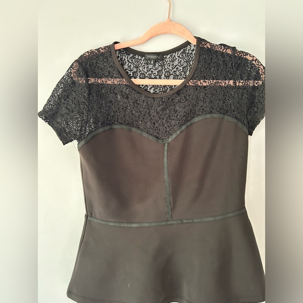 Dynamite Black Lace Dressy top